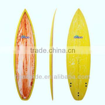 2014 Fashion resin tint PU core water surfboard