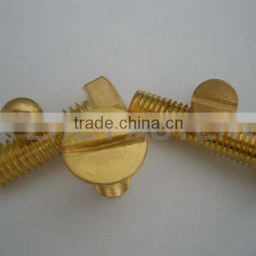 brass slotted headless screw or bolt