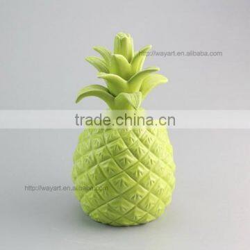 Decorative Gold Ceramic Pineapple Canister photo-2