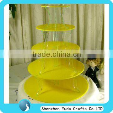 Custom 5 Tier Round Cupcake Wedding Cake Stands Clear Acrylic Wedding Cake Stands Cheap photo-4