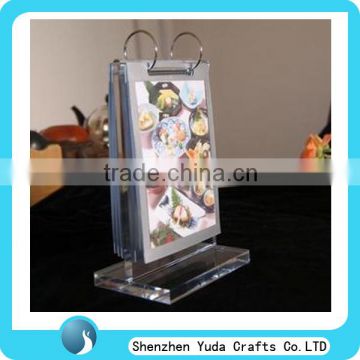 custom table top food price list holder desk label acrylic menu holder stand cheap for restaurant