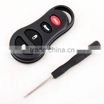 4 Button Replacement Keyless Entry Remote Key Shell Case Button Pad with Screwdriver