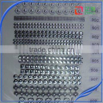 wholesale rhinestone applique peacock prom dress crystal metal claw rhinestone fabric