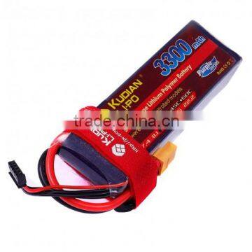 High Quality 11.1v 3300mah 30C Lipo Battery for RC FPV Quadcopter DJI photo-2