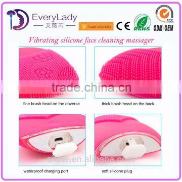 EveryLady silicone handheld facial cleaning massager