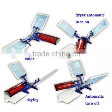 2-color screen printer link with dryer