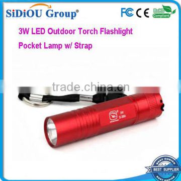 3W LED Outdoor Torch Flashlight Pocket Lamp