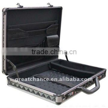 BRAND NEW BLACK ALUMINUM LAPTOP NOTEBOOK ATTACHE HARD CASE