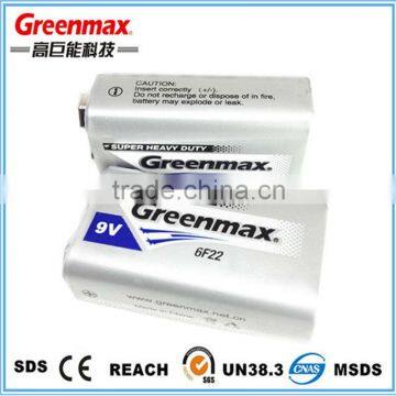 Free mercury Primary Battery 6F22 9V