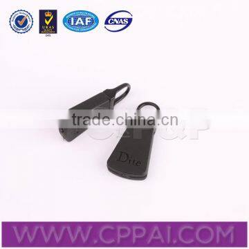 High quality simple customized black zipper pulls