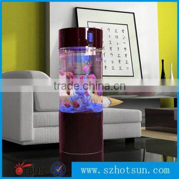 Custom fashionable high class plexiglass tank round / rouded acrylic fish tank