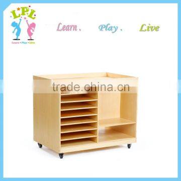 Wholesale Hot Selling High Quality Solid Wood Storage Cabinet Daycare Kindergarten Classroom Furniture photo-4