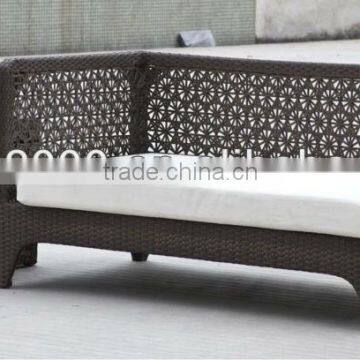 aluminum pe rattan 2 seater sofa set for outdoor