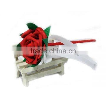 Wedding red foam rose stick flower for wedding decoration