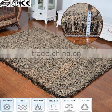 2016 hot sale black golden thinker shaggy carpet carpet underlay hotel carpet