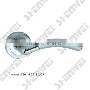 AZ03-309 Door Handle on Rose, Zinc Handle, Lever Handle, Furniture Hardware, Furniture Handle, Door Handle