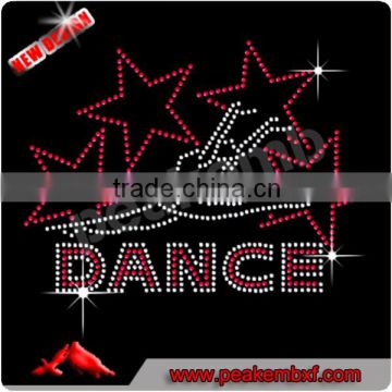 2015 New Design Iron On Rhinestone Dance Appliques