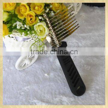 Black metal pet dog comb on discount