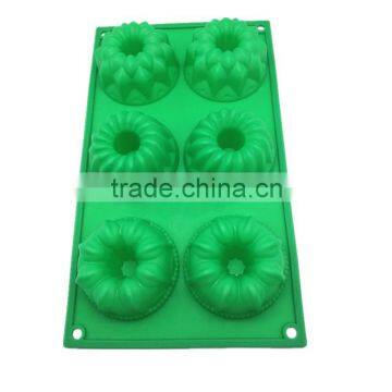 FDA and LFGB approved standard 6 cavities silicone jelly mold