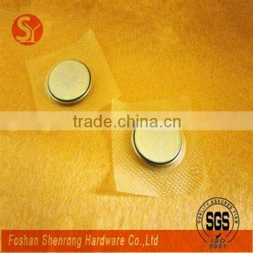 fabric & clothes accessory strong hidden sewing PVC neodymium magnet with zinc plating and and plastic cover