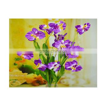 Decorative purple and white orchids