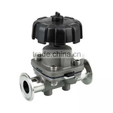 CE certificated food grade diaphragm valve with handwheel