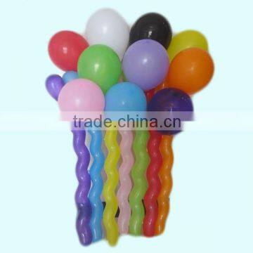 Factory price Long Screw Shaped Rubber Balloons/industrial rubber balloon