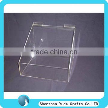 manufacture clear acrylic slatwall display bin