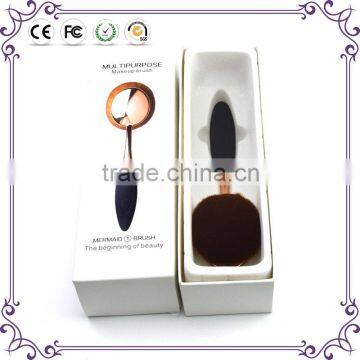 Private Label Toothbrush Shape Single Oval Makeup Brush Beauty Cosmetic