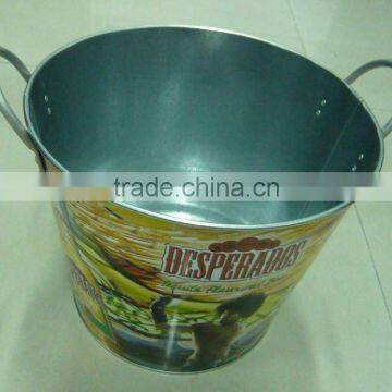 round shape size:187*138*203mm with handle round tin bucket