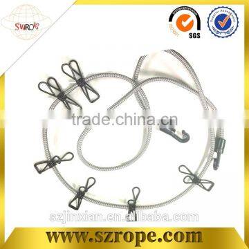 hot sale elastic Retractable Clothesline with Clip