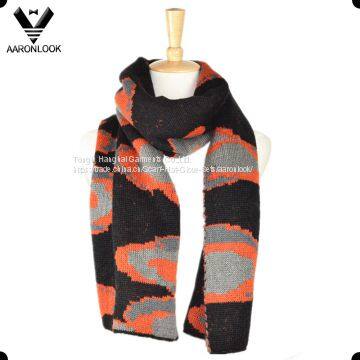 Winter Intarsia Jacquard Knit Pattern Custom Design Scarf