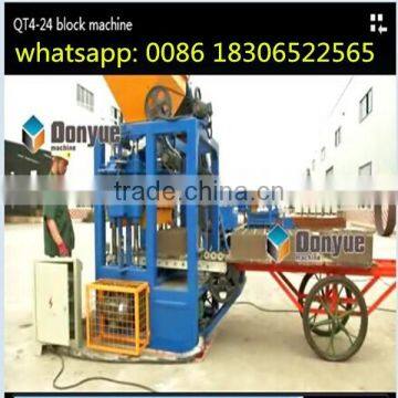 qt4-24 hot sale paving block making machine in Nigeria / eco hollow brick making machine