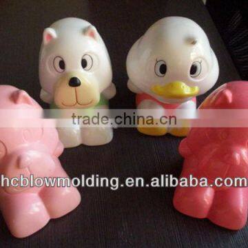 OEM plastic money box white piggy bank plastic HDPE coin bank Huizhou factory