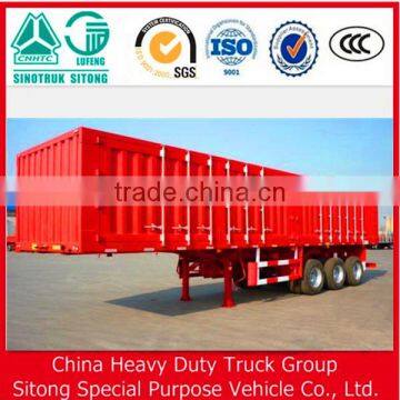 Enclosed Box Semi-Trailer/Curtin Side Trailer For 20-60 Tons Heavy Duty Transport