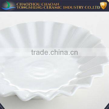 Round Shape White Porcelain Restaurant Dessert Plate for Sale photo-2