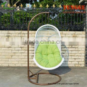 TG-16003 New season wide white rattan swing chair single swing chair