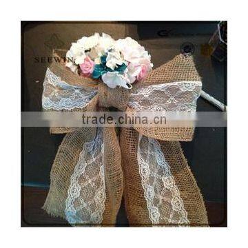 burlap lace table sash for chair cover ,wedding