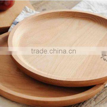 Food Serving Non-slip Round Shape Wooden Tray photo-6