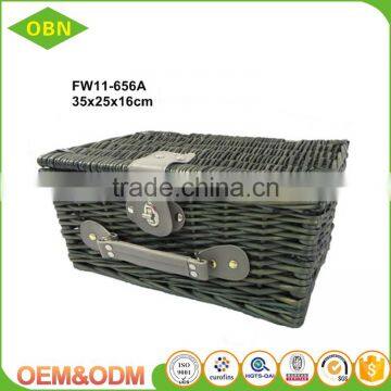 Cheap Eco-friendly Empty Willow Wicker Picnic Baskets for Sale photo-2