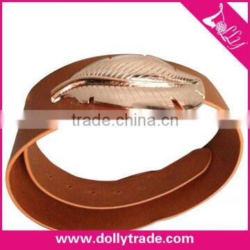 Alloy Leaf Buckle Fancy Women Decorative PU Leather Dress Belt Leather