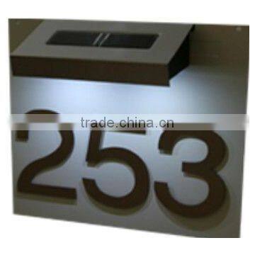 FQ-531 stainless steel solar doorplate lamp with led solar house number light