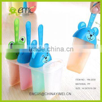 4 Set Diy Cartoon Style Plastic Ice Cream Mold and Juice Mould With Print Logo photo-2