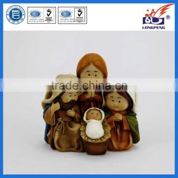 Christian Gifts Cartoon Nativity Scene,Birth of Jesus Christian Faith Bible Cartoon Holy Figures,Holy Family Christmas Nativity