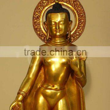 Religious Buddha Statue Type Fengshui Metal Brass Maitreya Buddha for Sale photo-3