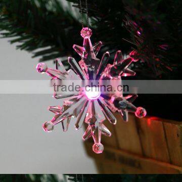 Led 7colors Light Plastic Acrylic Christmas Snowflake Ornament photo-2