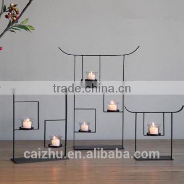 Wholesale stainless steel metal wire candle holder rack