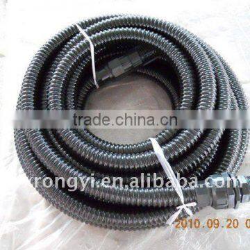 Black plastic PVC tube