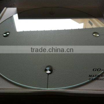 Office Tempered Glass Convenient Table, Metal Legs Round Dining Table photo-6