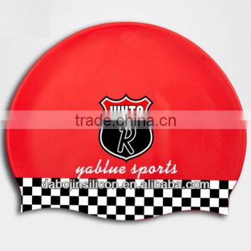 custom colorful Printing silicone swim cap